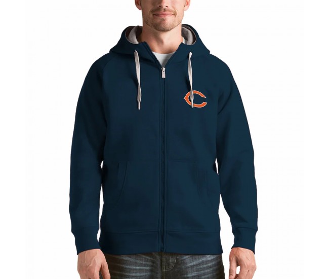 Chicago Bears Men's Antigua Navy Victory Full-Zip Hoodie