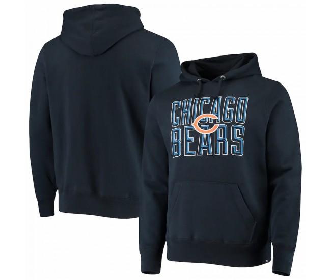 Chicago Bears Men's '47 Navy Bevel Pullover Hoodie