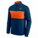 Chicago Bears Men's Fanatics Branded Navy/Orange Block Party Quarter-Zip Jacket