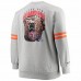 Chicago Bears Men's Mitchell & Ness Heathered Gray Big & Tall Allover Print Pullover Sweatshirt