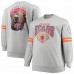 Chicago Bears Men's Mitchell & Ness Heathered Gray Big & Tall Allover Print Pullover Sweatshirt