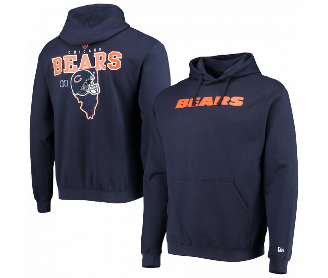 Chicago Bears Men's New Era Navy Local Pack Pullover Hoodie