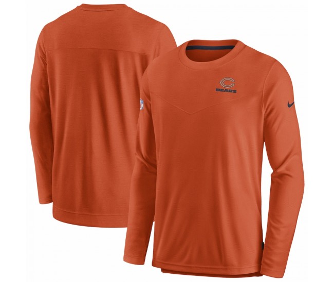 Chicago Bears Men's Nike Orange Sideline Lockup Performance Long Sleeve T-Shirt