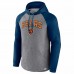 Chicago Bears Men's Fanatics Branded Heathered Gray/Navy By Design Raglan Pullover Hoodie