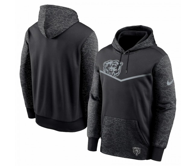 Chicago Bears Men's Nike Black RFLCTV Chevron Pullover Hoodie