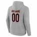 Chicago Bears Men's Fanatics Branded Heathered Gray Team Authentic Custom Pullover Hoodie