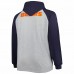 Chicago Bears Men's Heather Gray Big & Tall Fleece Raglan Full-Zip Hoodie Jacket