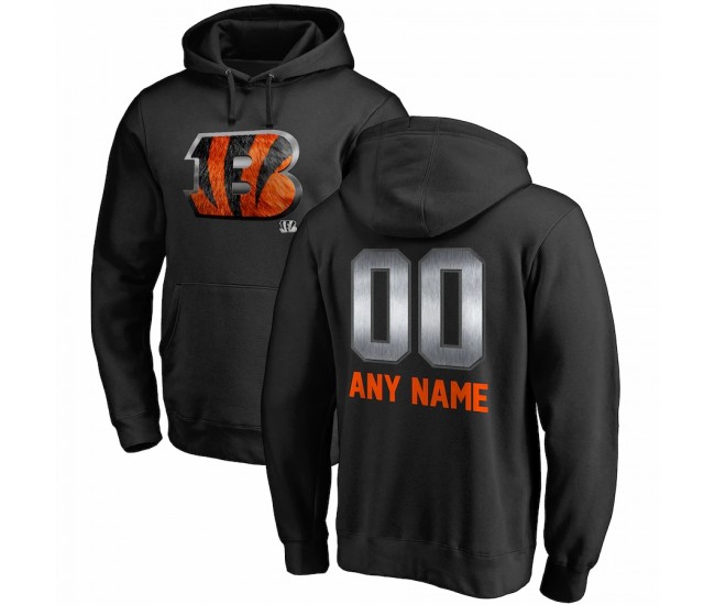 Cincinnati Bengals Men's NFL Pro Line by Fanatics Branded Black Personalized Midnight Mascot Pullover Hoodie