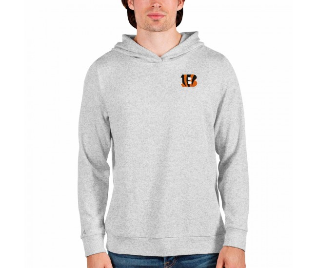 Cincinnati Bengals Men's Antigua Heathered Gray Absolute Pullover Hoodie