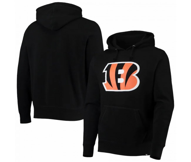 Cincinnati Bengals Men's '47 Black Imprint Headline Fleece Pullover Hoodie