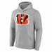 Cincinnati Bengals Men's Fanatics Branded Heathered Gray Team Authentic Custom Pullover Hoodie