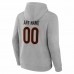 Cincinnati Bengals Men's Fanatics Branded Heathered Gray Team Authentic Custom Pullover Hoodie