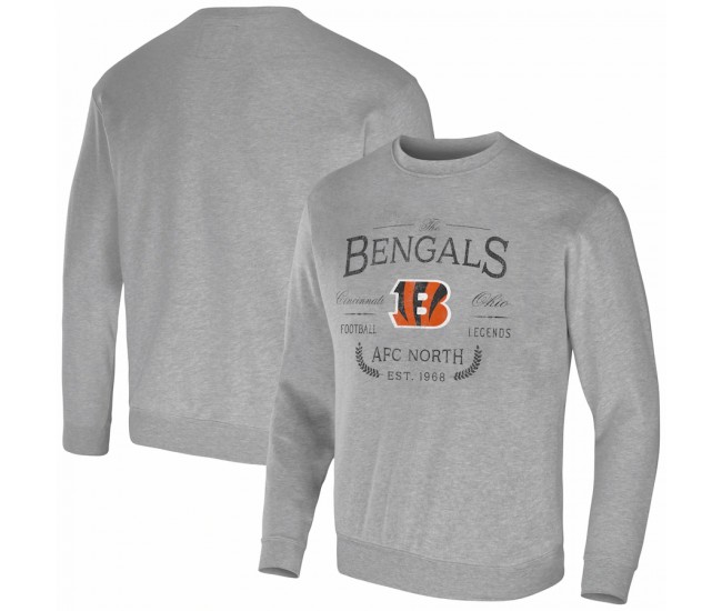 Cincinnati Bengals Men's NFL x Darius Rucker Collection by Fanatics Heather Gray Pullover Sweatshirt