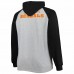 Cincinnati Bengals Men's Heather Gray Big & Tall Fleece Raglan Full-Zip Hoodie Jacket