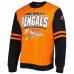 Cincinnati Bengals Men's Mitchell & Ness Orange All Over 2.0 Pullover Sweatshirt