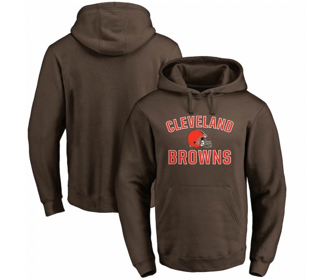 Cleveland Browns Men's Fanatics Branded Brown Victory Arch Team Fitted Pullover Hoodie