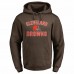 Cleveland Browns Men's Fanatics Branded Brown Victory Arch Team Fitted Pullover Hoodie