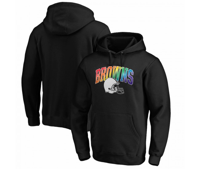 Cleveland Browns Men's NFL Pro Line by Fanatics Branded Black Team Pride Logo Pullover Hoodie