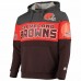 Cleveland Browns Men's Starter Heathered Gray/Orange Extreme Fireballer Pullover Hoodie