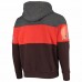 Cleveland Browns Men's Starter Heathered Gray/Orange Extreme Fireballer Pullover Hoodie