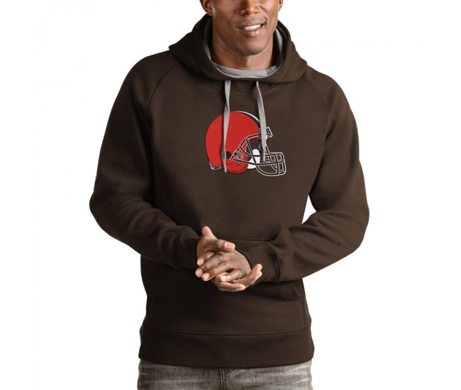 Cleveland Browns Men's Antigua Brown Victory Pullover Hoodie