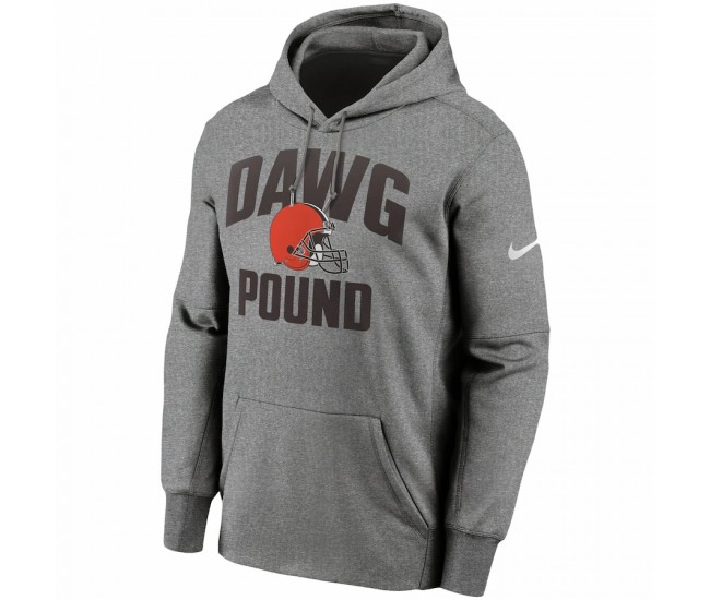 Cleveland Browns Men's Nike Heathered Charcoal Local Performance Pullover Hoodie