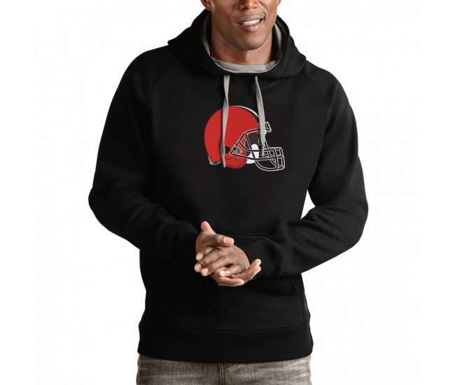 Cleveland Browns Men's Antigua Black Victory Pullover Hoodie