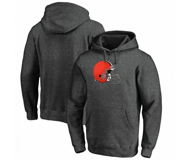 Cleveland Browns Men's Fanatics Branded Heathered Charcoal Big & Tall Primary Logo Pullover Hoodie