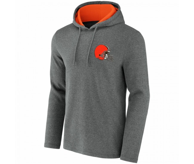 Cleveland Browns Men's NFL x Darius Rucker Collection by Fanatics Heathered Gray Waffle Knit Pullover Hoodie