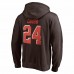 Cleveland Browns Men's Nick Chubb Fanatics Branded Brown Player Icon Name & Number Pullover Hoodie