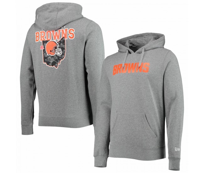 Cleveland Browns Men's New Era Heathered Gray Local Pack Pullover Hoodie