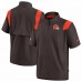 Cleveland Browns Men's Nike Brown Sideline Coaches Chevron Lockup Pullover Top