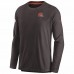 Cleveland Browns Men's Nike Brown Sideline Lockup Performance Long Sleeve T-Shirt