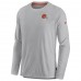 Cleveland Browns Men's Nike Gray Sideline Lockup Performance Long Sleeve T-Shirt