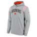 Cleveland Browns Men's Nike Gray Sideline Athletic Stack Performance Pullover Hoodie