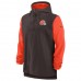 Cleveland Browns Men's Nike Brown/Orange Sideline Player Quarter-Zip Hoodie