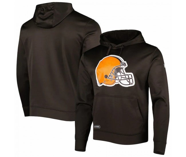 Cleveland Browns Men's  New Era Brown Combine Authentic Stadium Pullover Hoodie