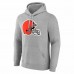 Cleveland Browns Men's Fanatics Branded Heathered Gray Team Authentic Custom Pullover Hoodie