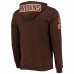 Cleveland Browns Men's Pro Standard Brown 4-Hit Full-Zip Hoodie