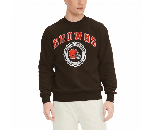 Cleveland Browns Men's Tommy Hilfiger Brown Ronald Crew Sweatshirt