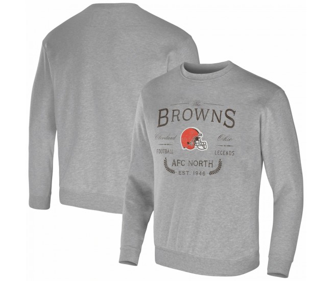 Cleveland Browns Men's NFL x Darius Rucker Collection by Fanatics Heather Gray Pullover Sweatshirt