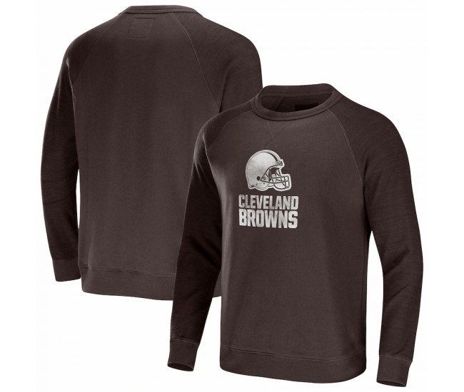 Cleveland Browns Men's NFL x Darius Rucker Collection by Fanatics Brown Raglan Fleece Pullover Sweatshirt