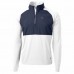 Cleveland Browns Men's Cutter & Buck White Adapt Eco Knit Hybrid Recycled Quarter-Zip Pullover Top