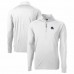 Cleveland Browns Men's Cutter & Buck White Team Adapt Eco Knit Hybrid Recycled Quarter-Zip Pullover Top