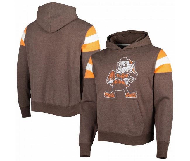 Cleveland Browns Men's '47 Brown Brownie The Elf Legacy Premier Nico Pullover Hoodie