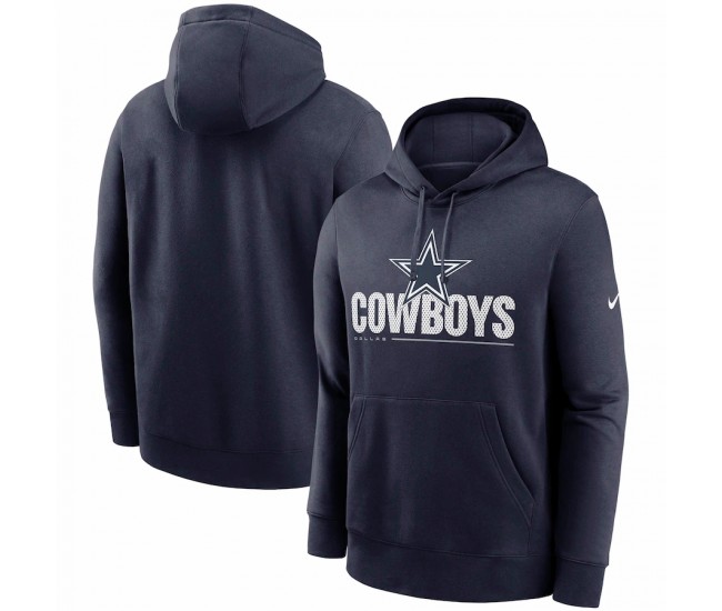 Dallas Cowboys Men's Nike Navy Team Impact Club Pullover Hoodie