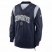 Dallas Cowboys Men's Nike Navy Sideline Athletic Stack V-Neck Pullover Windshirt Jacket