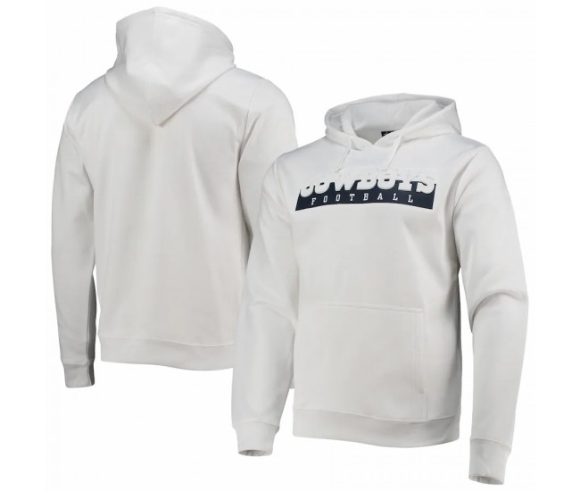 Dallas Cowboys Men's White Clary Pullover Hoodie