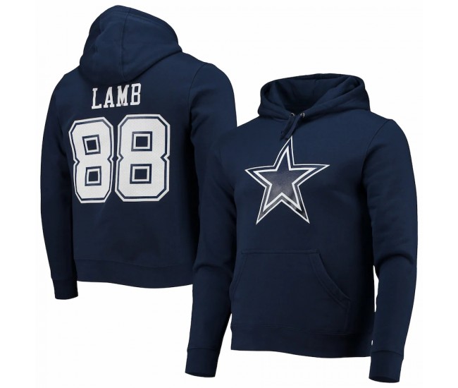 Dallas Cowboys Men's CeeDee Lamb Navy Big & Tall Fleece Name & Number Pullover Hoodie