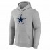 Dallas Cowboys Men's Fanatics Branded Heathered Gray Team Authentic Custom Pullover Hoodie